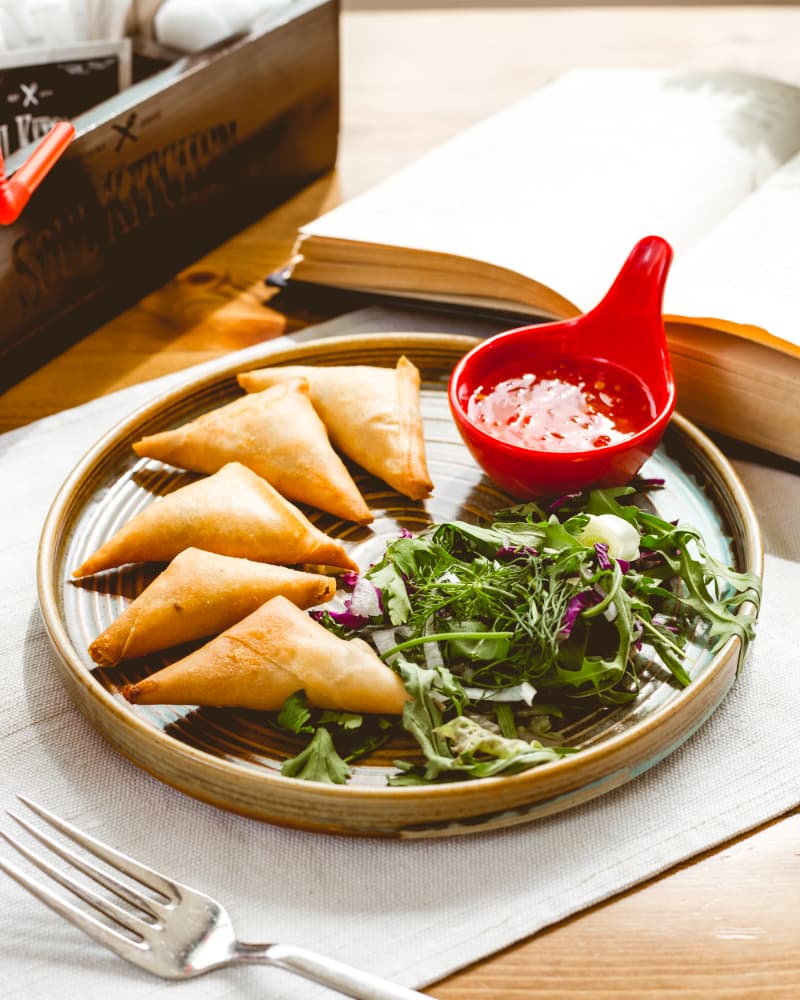 Samosa with Salad