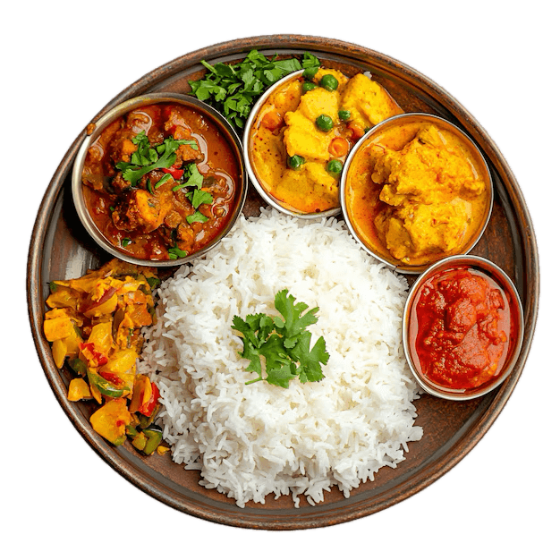 Rice with Vegetable Curry
